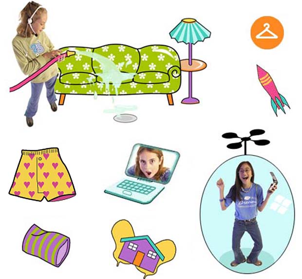 Illustrations for Girl Scout web page