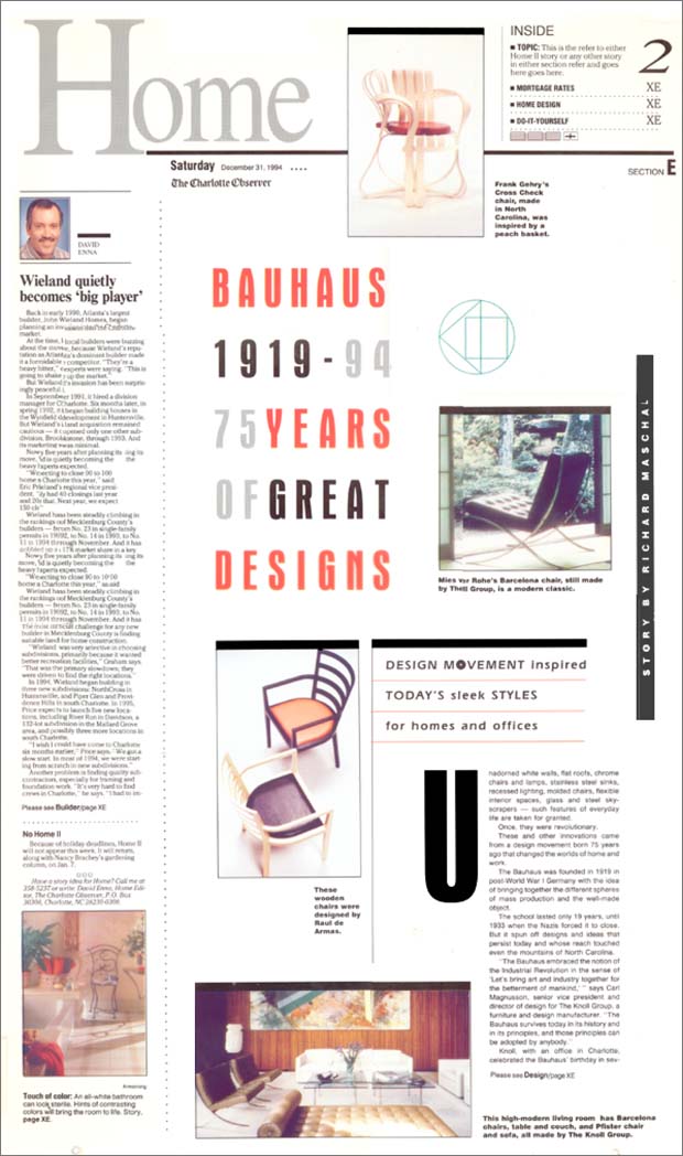 Newspaper Design: Bauhaus: 25 Years of Great Design