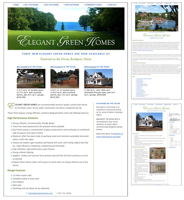 Web Design for Elegant Green Homes